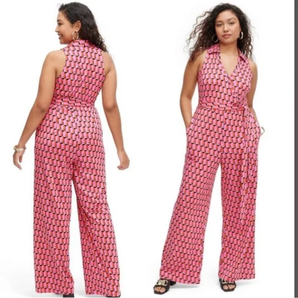 Pink Geometric Jumpsuit